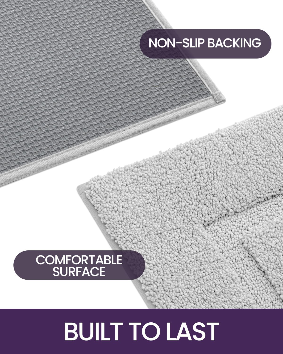 Dexi Bathroom Rug Mat, Ultra Absorbent Soft Bath Rug, Washable Non-Slip Bath Mat For Bathroom Floor, Tub, Shower Room, 36''X24''